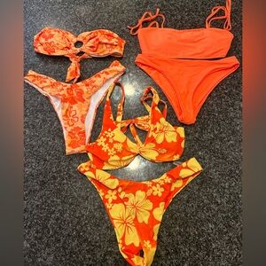 THE ORANGE BUNDLE size:S/M (u can choose bikinis from my page to make new bundle